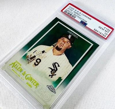 2020 Topps Chrome Allen & Ginter Jose Abreu Green Refractor #/99 SP PSA 10 💎 - Image 1 of 3