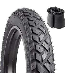 20”x4” Ebike Moped Style bicycle fat Tire BLACK CAT Just (1) Tire And Tube - Picture 1 of 12