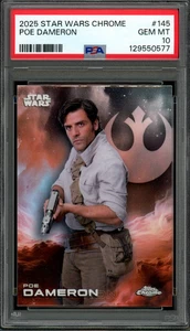 PSA 10 2025 Star Wars Chrome Poe Dameron #145 - Picture 1 of 2