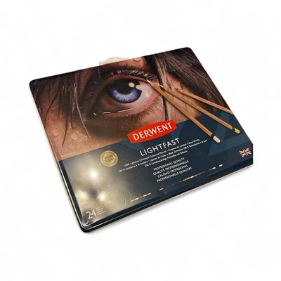 Derwent Lightfast Coloured Pencils Tin of 24 2302720 brand new sealed  - Image 1 of 3