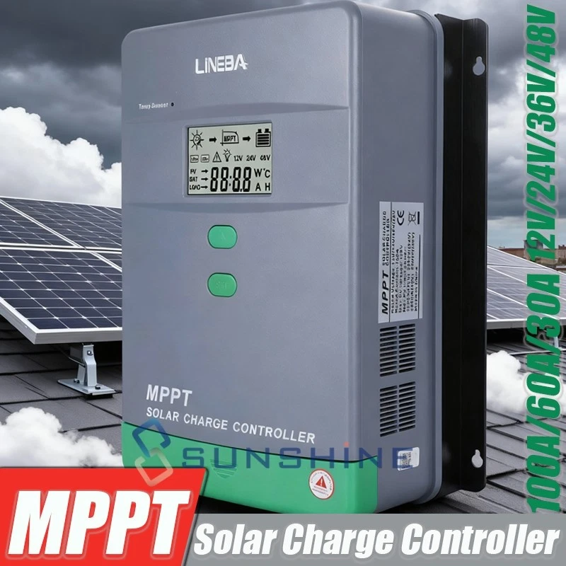 PWM MPPT Solar Panel Charge Controller 12V/24V LifePO4 Regulator Auto Track USB