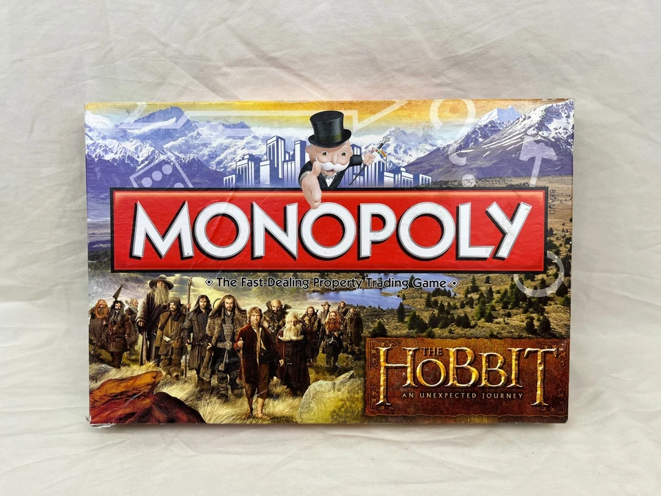 Monopoly The Hobbit An Unexpected Journey Board Game MISSING SOME PARTS - Image 1 of 4