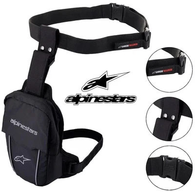 Alpinestars Access Waterproof Motorcycle Leg Thigh Bag Black MTB Adjustable Pack - Image 1 of 4