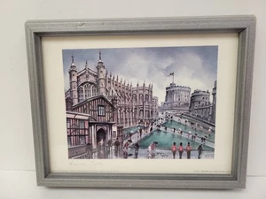 Seltene Vintage Windsor Castle Kunst signiert und gerahmt - Bild 1 von 7