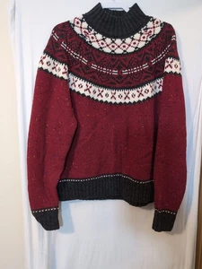 Vintage St Johns Bay XL Tall Red Fair Isle Sweater  - Bild 1 von 4