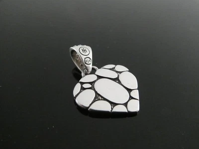 JOHN HARDY Plata de Ley 925 Topacio Blanco Kali Guijarro CORAZÓN Dije Colgante Foto 1 de 4