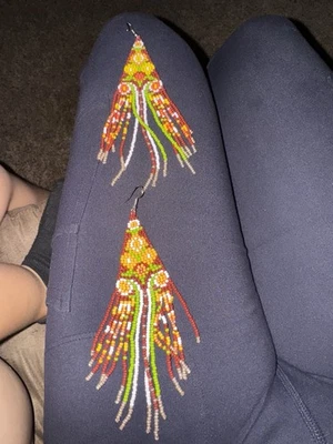 Aretes Grandes Artesanos Bloridos - Image 1 of 2