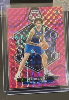 2023-24 Panini Mosaic #248 Dereck Lively II Pink  /149 Dallas Mavericks - Image 1 of 2