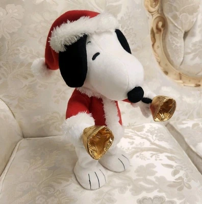 Hallmark 2010 Snoopy Peanuts Plush Christmas Musical Animated Motion Bell Ringer - Image 1 of 4
