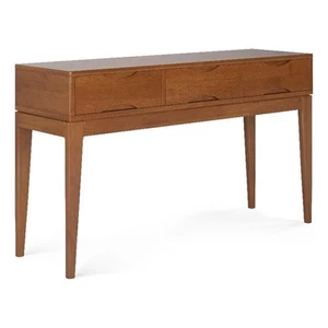 Harper SOLID HARDWOOD 54 inch Wide Modern Console Sofa Table in Teak Brown - Picture 1 of 9