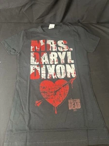 Neu "Mrs Daryl Dixon" The Walking Dead Shirt Gr. Damen Small schwarz - Bild 1 von 3