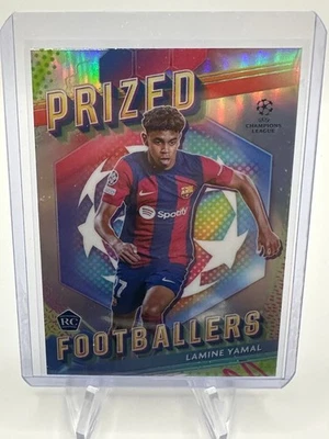 2023-24 Topps Finest UCC Barcelona Premiado Futbolistas RC Lamine Yamal Foto 1 de 2