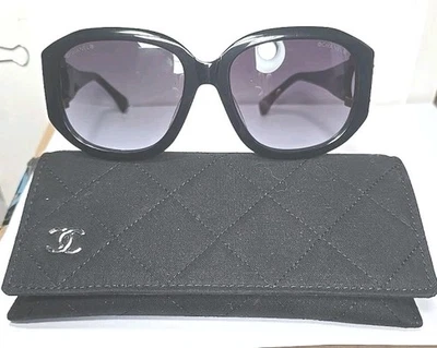 Chanel Women's Sunglasses ,model: CH9116. 001, Size: 58-19-140, Black, New With - Image 1 of 4