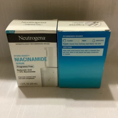 2x Neutrogena Hydro Boost+ Niacinamide Fragrance-Free Serum 1oz As Is - Image 1 of 2