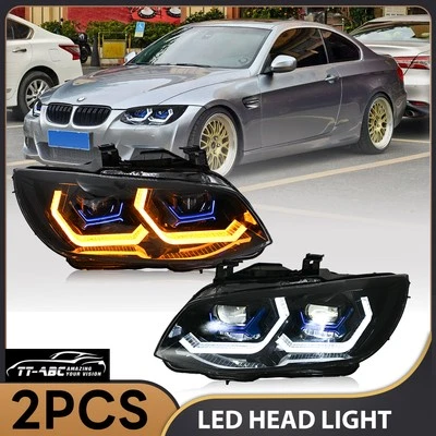 Par de faros delanteros secuenciales para BMW Serie 3 E92 E93 2010-2013 Foto 1 de 4