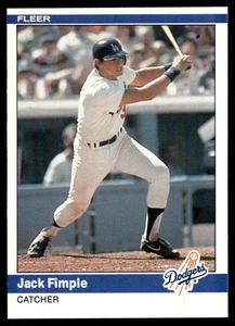 1984 Fleer Jack Fimple RC Los Angeles Dodgers #99 - Picture 1 of 2