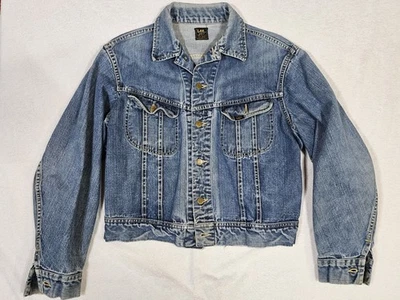 Lee 101-J SANFORIZED UNION MADE Denim Jacket Rare Sz 44 True Vintage USA Rider - Image 1 of 4
