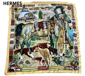 HERMES Scarf Carre Les Cheyennes 90cm - Picture 1 of 11