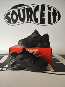 Nike Huarache Run PS 'Triple Black' Black/Black 10UK/10.5US BRAND NEW - Picture 1 of 10