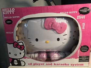 Sanrio Hello Kitty CD player & Karaoke System  AC Adapter Speakers Open Box - Picture 1 of 7