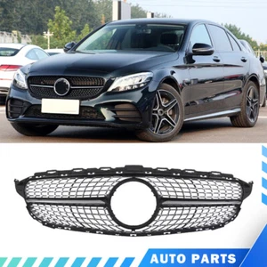 For 2019-2021 C300 C43 C63 Front Grilles Modify Upgrade AM G Black - Picture 1 of 2