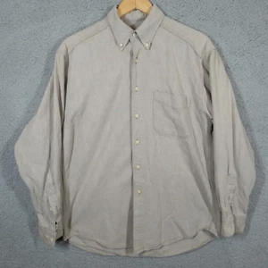 Camisa Woolrich Beige Sarga Caqui Con Botones Hecha en EE. UU. Adulto Hombres Talla Mediana - Imagen 1 de 9