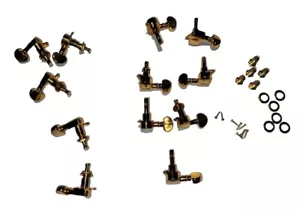 12 Grover 102GK Original Rotomatic Tuners, 3 +3, Gold Finish, Various Pieces - Picture 1 of 4