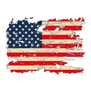 Amerikanische Flagge zum Selbermachen Aufbügeln Aufkleber - Distressed USA Stern & Streifen - Bild 1 von 5