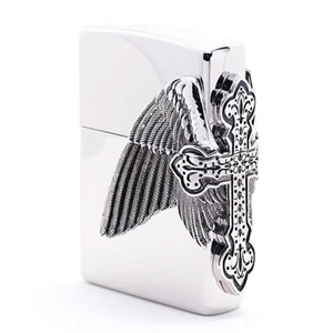 Zippo Cross Harley Wing Sl Lighter Genuine Org Packing 6 Flints set Gift - Picture 1 of 10