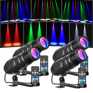 4pcs 30W RGBW LED Pinspot Beam Spotlights Light for DJ Disco Party Dance - Picture 1 of 11