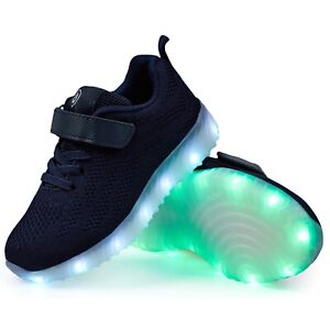 Kids Light Up Sneaker,  Toddler Unisex Size 1 Breathable Led USB Charge Sneakers
