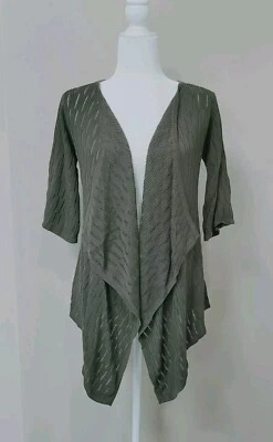 Willi Smith Open Half Sleeve Olive Green Open Sweater Sz Sm - Image 1 of 4