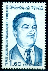 1983 Paul Martin de Viviès, meteorólogo francés, explorador, TAAF, Mi.174, montado sin montar o nunca montado - Imagen 1 de 1