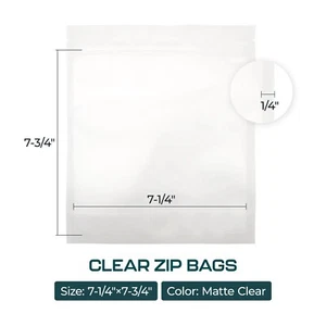 Paquete de 200 piezas - Bolsas de plástico transparentes con cierre superior con cremallera de alta resistencia 6 mil - Imagen 1 de 6