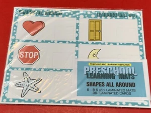 Shapes All Around - Set of 6 Learning Mats / Cards - Laminated Activity - Picture 1 of 3