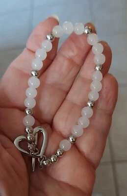 Paparazzi ~ "Following My Heart" White Toggle Bracelet ~ Released In 2022 💘 - Image 1 of 4