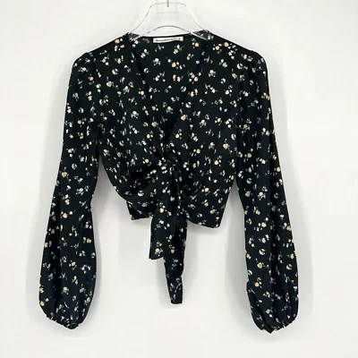 Top Abercrombie & Fitch Mujer S Floral Corbata Frontal Hada Coqueta Femenina Foto 1 de 4