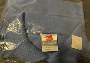 Hanes Stedman Mens Short Sleeve Polo Shirt Periwinkle Blue Size XL - Picture 1 of 2
