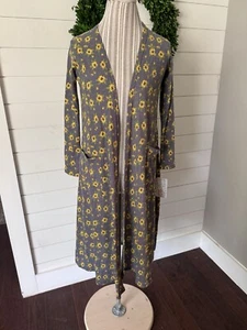 LuLaRoe Damen Sonnenblumen lange Sarah offene Strickjacke Gr. XS Neu mit Etikett (I2) - Bild 1 von 10