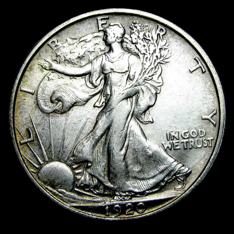 1920 Walking Liberty Half Dollar Silver ---- Stunning Rare Coin ---- #QQ766 Cover
