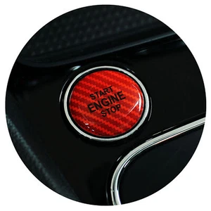 3D Gel Startknopf Cover Emblem Carbon Rot Start Stop Folie Aufkleber DM004 - Bild 1 von 5