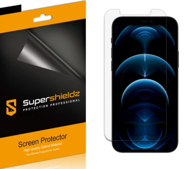 6X Protector de pantalla transparente Supershieldz para Apple iPhone 12/12 Pro (6,1") Foto 1 de 2