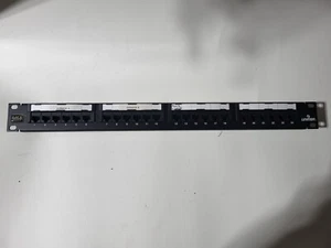 Leviton 69586-U24 eXtreme 6+ Universal Patch Panel 24-Port 1RU CAT 6 Black NEW - Picture 1 of 3