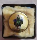 Vintage Potter & Moore 1930's Powder Compact, Lavender Girl on a horse. 