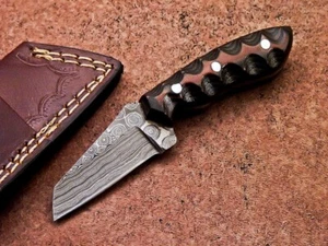 CUSTOM HANDMADE DAMASCUS STEEL BLADE, CAMPING HUNTING KNIFE, SKINNING KNIFE -91 - Picture 1 of 8