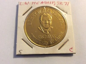1971 Larry Heaslip ,Jr.- Gold Aluminum Political Doubloon-East Bank Councilman - Picture 1 of 2