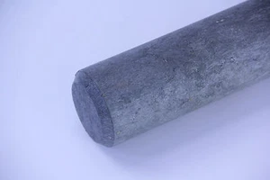 Recycling-Rundpalisade 10 x 60 cm grau ohne Spitze 66 Stück Hohlprofil - Bild 1 von 1