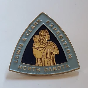 Lewis & Clark North Dakota Expedition Sammlerstück Anstecknadel - blaues Dreieck  - Bild 1 von 5