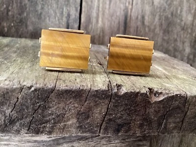 Vintage SENATOR Tigers Eye Cufflinks 1970’s - Image 1 of 4
