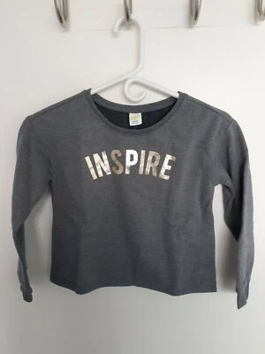 Niñas Crazy 8 Gris Manga Larga Pullover Estampado Dorado Inspire Sudadera Mediana 7/8 Foto 1 de 2